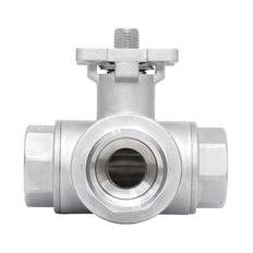Rp 2'' 3-weg L-boring Kogelkraan Van RVS 69 bar RTFE ISO-Top F07 - TamesonPRO 1125-200-L