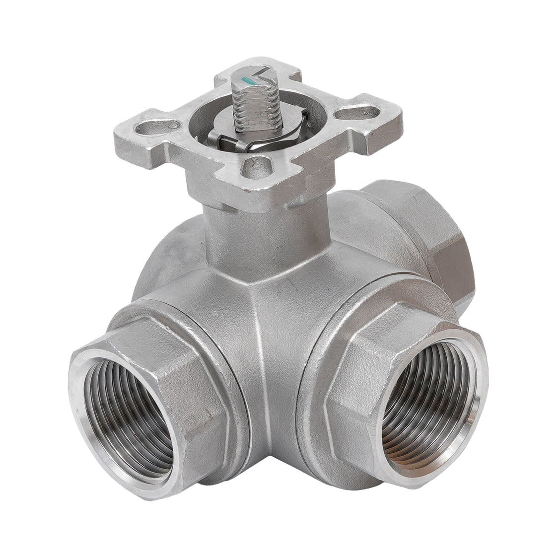 Rp 2'' 3-weg L-boring Kogelkraan Van RVS 69 bar RTFE ISO-Top F07 - TamesonPRO 1125-200-L