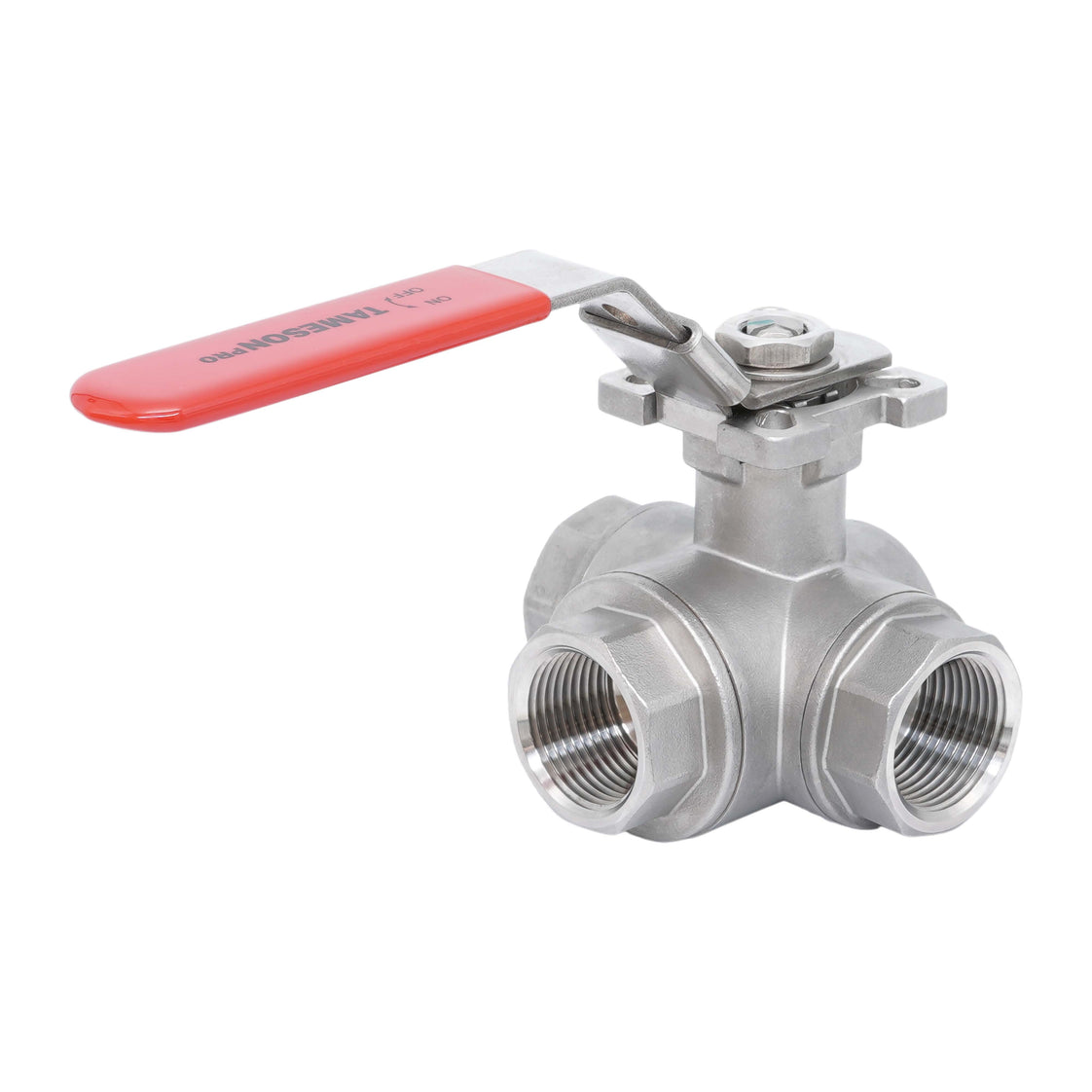 Rp 2'' 3-weg L-boring Kogelkraan Van RVS 69 bar RTFE ISO-Top F07 - TamesonPRO 1125-200-L