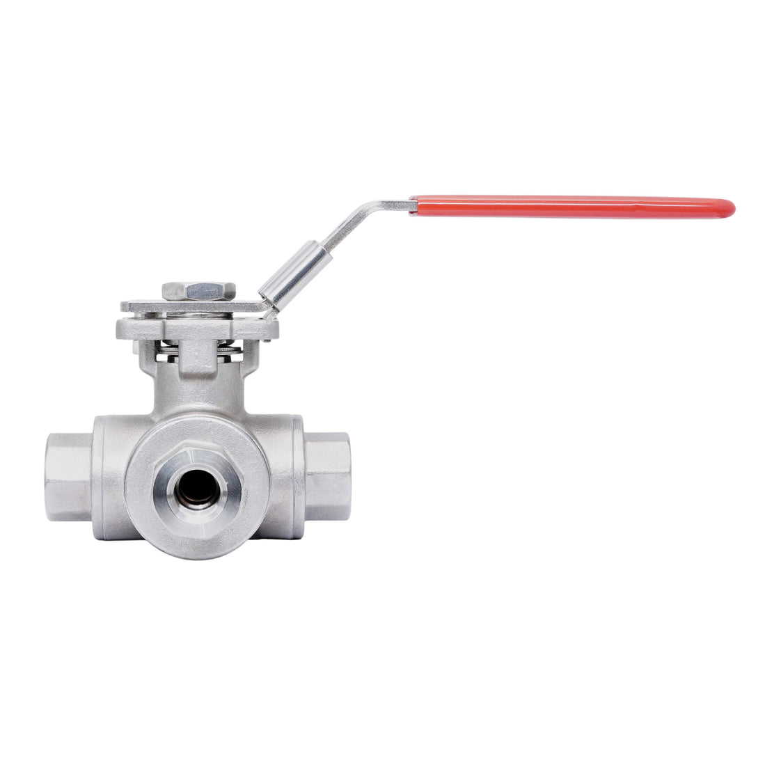 Rp 1-1/2'' 3-weg L-boring Kogelkraan Van RVS 69 bar RTFE ISO-Top F07 - TamesonPRO 1125-112-L