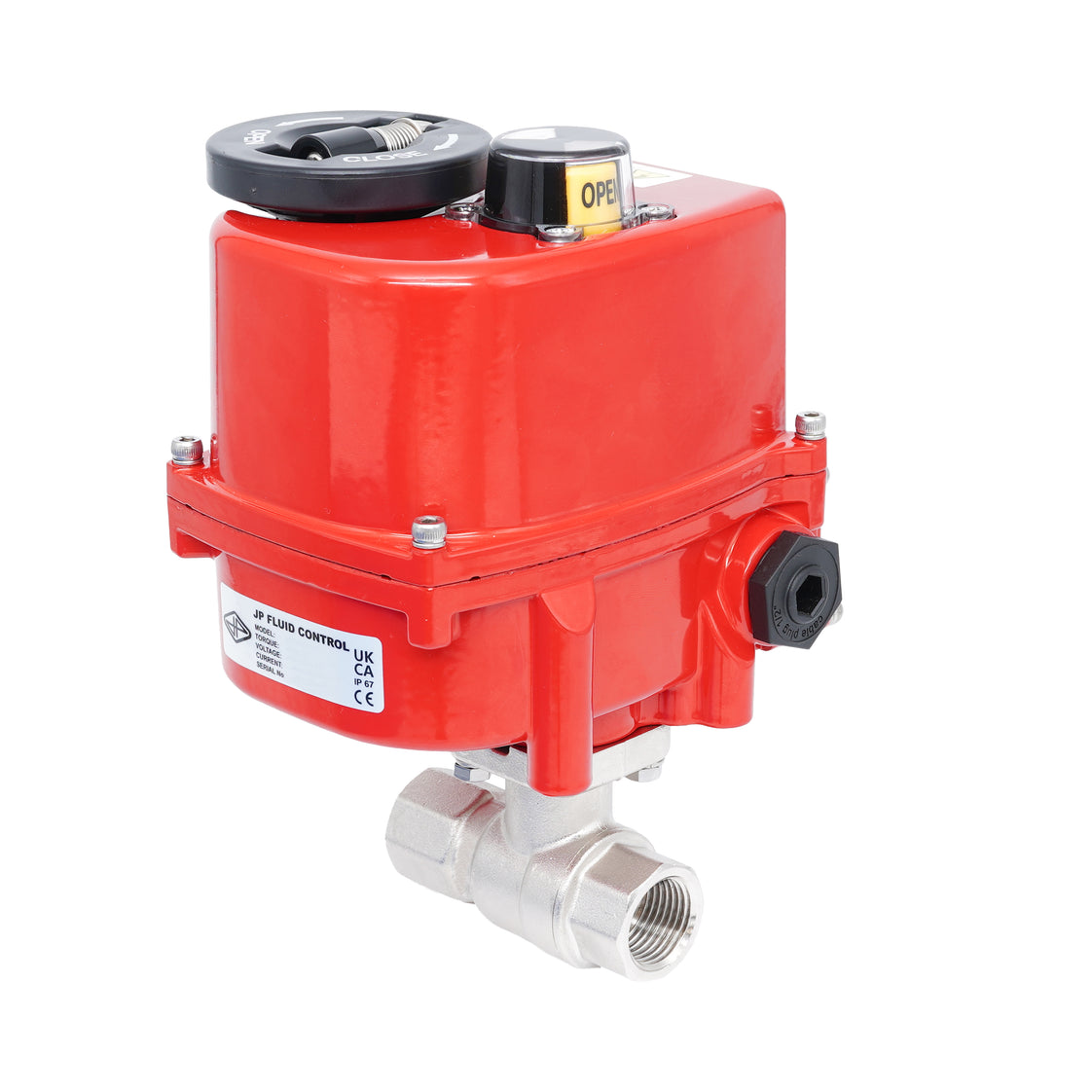 Rp 1/4" Modulerende Elektrische Messing 2-weg Kogelkraan 24 V AC/DC