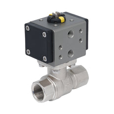 Rp 1/2" Pneumatische Messing 2-weg Kogelkraan - Dubbelwerkend