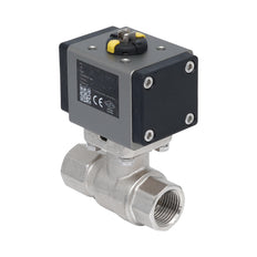 Rp 1/2" Pneumatische Messing 2-weg Kogelkraan - Dubbelwerkend