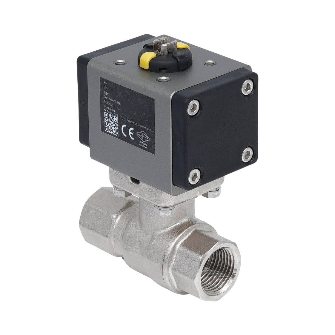 Rp 1/4" Pneumatische Messing 2-weg Kogelkraan - Dubbelwerkend