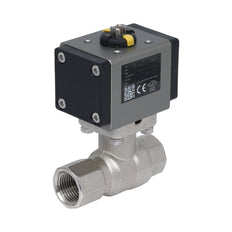 Rp 1/2" Pneumatische Messing 2-weg Kogelkraan - Dubbelwerkend