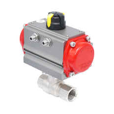 Rp 1/2" Pneumatische Messing 2-weg Kogelkraan - Verenopenend