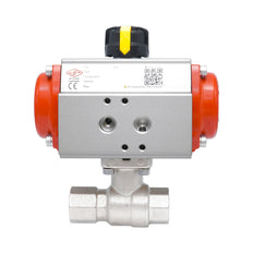 Rp 1/2" Pneumatische Messing 2-weg Kogelkraan - Verenopenend
