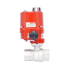 Rp 1-1/4" Elektrische Messing 2-weg Kogelkraan 24 V AC/DC