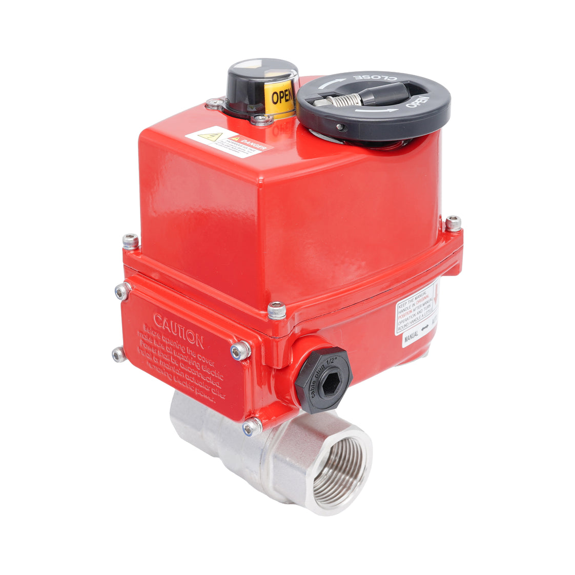 Rp 1" Modulerende Elektrische Messing 2-weg Kogelkraan 24 V AC/DC