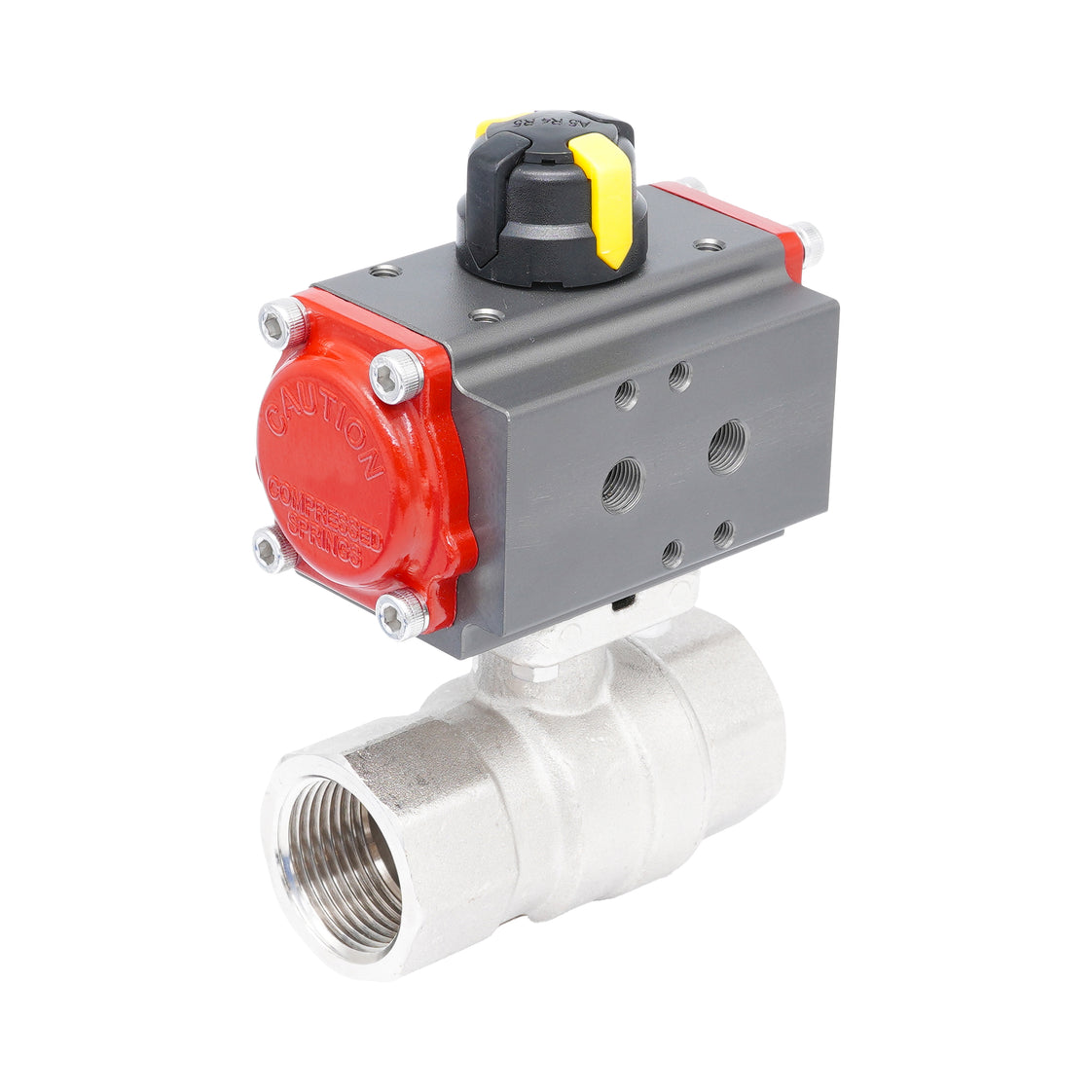Rp 3/4" Pneumatische Messing 2-weg Kogelkraan - Dubbelwerkend