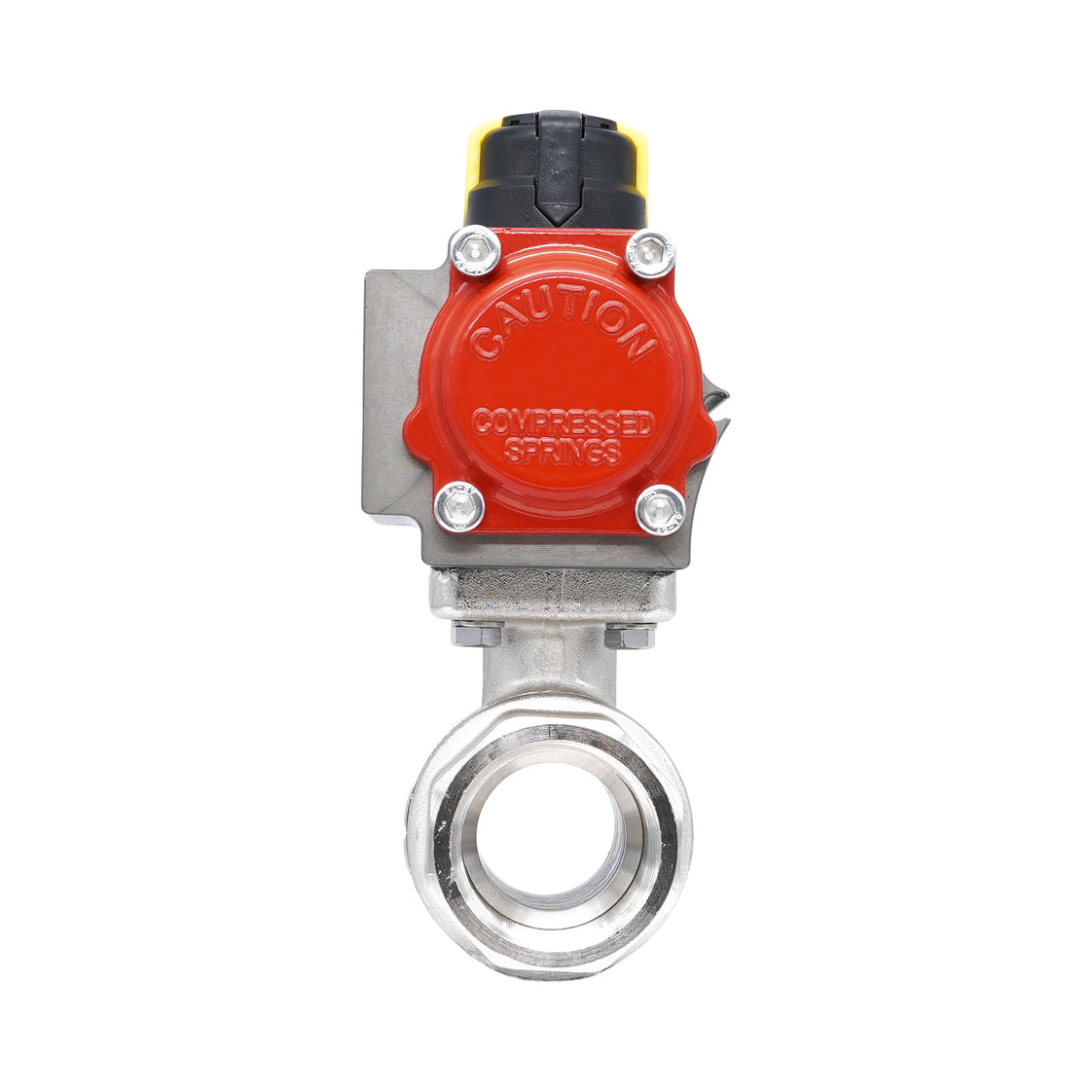 Rp 1 1/4" Pneumatische Messing 2-weg Kogelkraan - Dubbelwerkend
