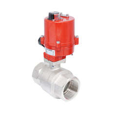 Rp 2-1/2" Elektrische Messing 2-weg Kogelkraan 100-240 V AC