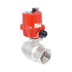 Rp 2-1/2" Elektrische Messing 2-weg Kogelkraan 100-240 V AC
