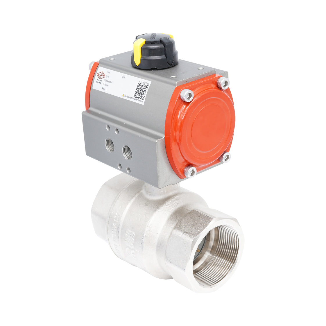 Rp 2-1/2" Pneumatische Messing 2-weg Kogelkraan - Dubbelwerkend