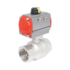 Rp 2-1/2" Pneumatische Messing 2-weg Kogelkraan - Dubbelwerkend