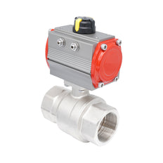 Rp 2-1/2" Pneumatische Messing 2-weg Kogelkraan - Dubbelwerkend