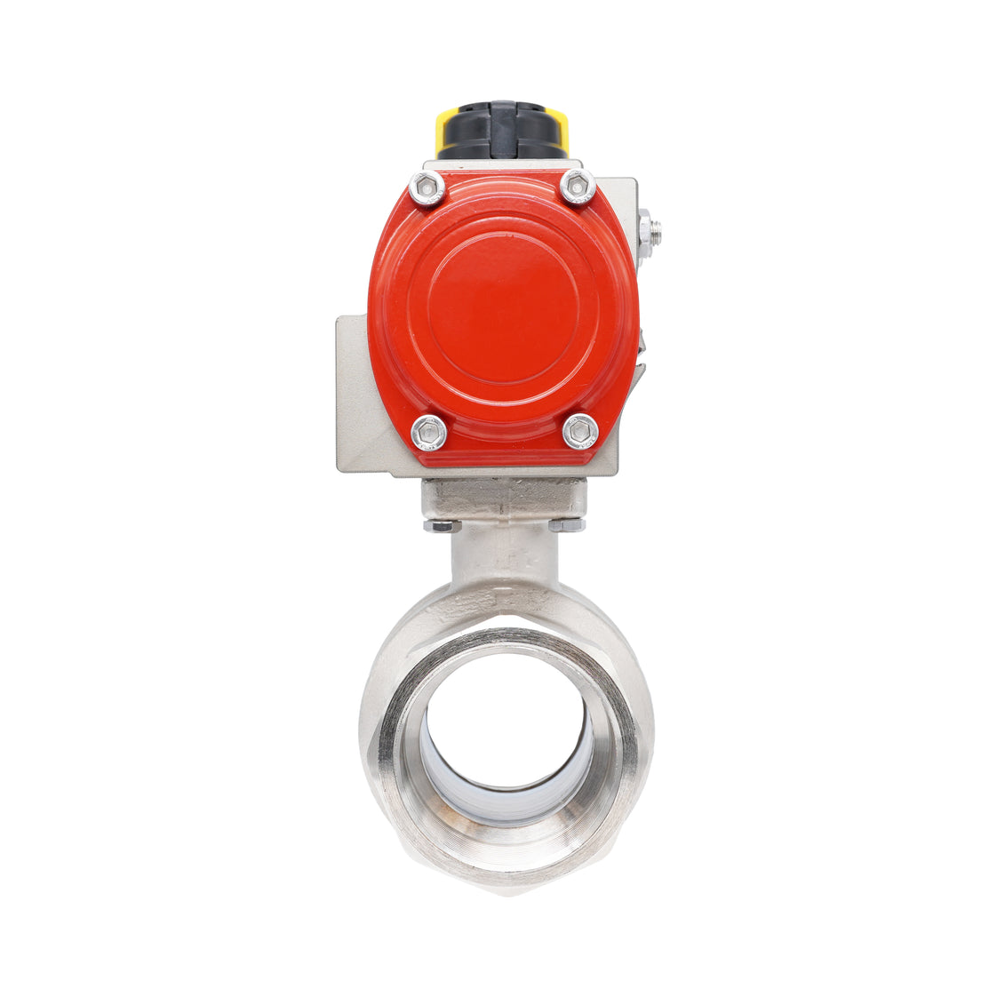 Rp 2-1/2" Pneumatische Messing 2-weg Kogelkraan - Dubbelwerkend