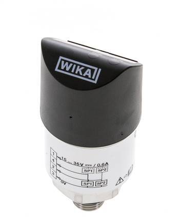 0 tot 6bar Roestvrij Staal Wika Electronic Drukschakelaar G1/4'' 1VDC IO-Link 4-pins M12-connector
