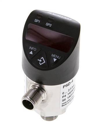 0 to 400bar Stainless Steel Wika Electronic Pressure Switch G1/4'' 1VDC IO-Link 4-pin M12 Connector