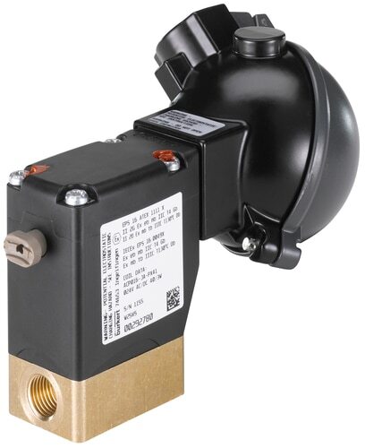 Magneetventiel 3/2-weg G1/4'' omleiden RVS FFKM/FKM 0-5bar/73psi 230VAC 0330 144126