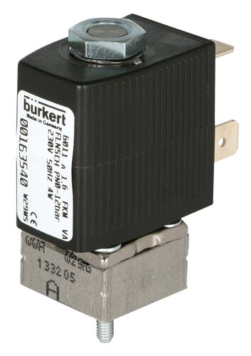 Solenoid Valve 20x20 mm SFB flange NC Stainless steel FKM 0-12bar/174psi 24VDC Vacuum 6011 137812
