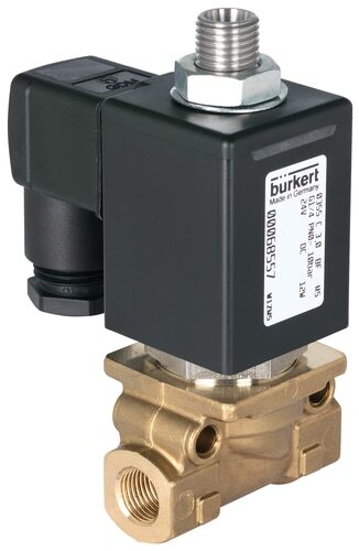 Solenoid Valve 3/2-Way G1/4'' NC Brass PTFE 0-5bar/73psi 240VAC Vacuum 0355 59660