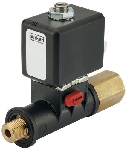 Solenoid Valve 3/2 NC 20x20 mm SFB Plastic FKM 0-5.5bar/80psi 24VDC 7012 20074713