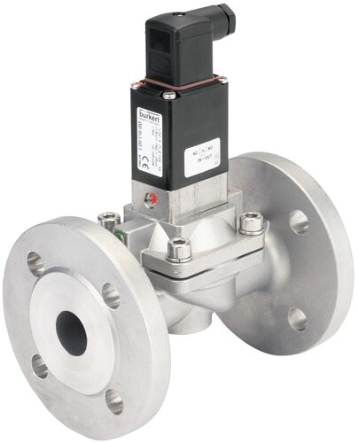Solenoid Valve 50 mm Flange NC Stainless steel FKM 0.2-10bar/3-145psi 24VDC Anti-Waterhammer 5282 361410