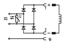 Connector 12-240V DC (DIN - A) with Rectifier and Varistor - Burkert 2508 008374