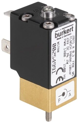 Solenoid Valve 20x20 mm SFB flange NC Brass FKM -1-10bar/-15-145psi 24VDC 2871 255480