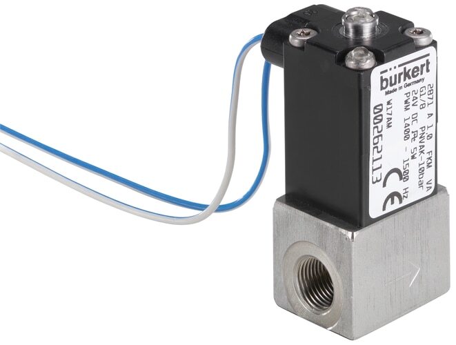 Solenoid Valve G1/8'' NC Stainless steel EPDM -1-8bar/-15-116psi 24VDC 2871 323335