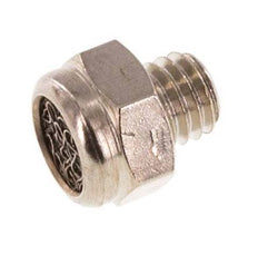 M5 Nickel-Plated Brass Compact Pneumatic Muffler 1.4301 Wire Mesh [10 Pieces]