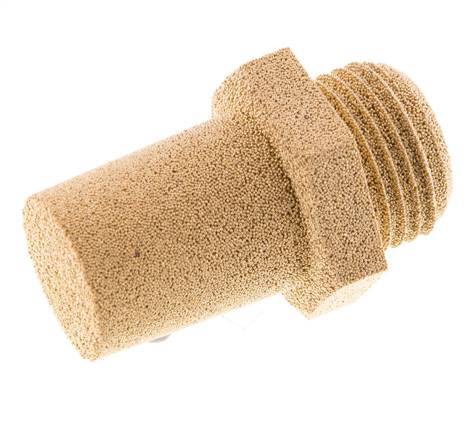 G1/2'' Gesinterd Brons Pneumatische Geluiddemper Zeshoekige Koppeling