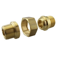 R3/4'' borstnippel 3-delig messing