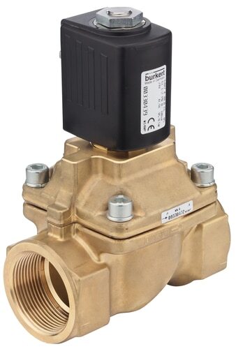 Solenoid Valve G2'' NC Brass PTFE 0-10bar/145psi 24VDC 6407 332149
