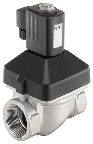 Solenoid Valve G3/8'' NC Stainless steel FKM 0-10bar/145psi 24VDC Anti-Waterhammer 6213 288404