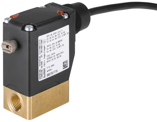 Magneetventiel G1/4'' NO Brass NBR 0-5bar/73psi 24VAC/DC 0330 353613