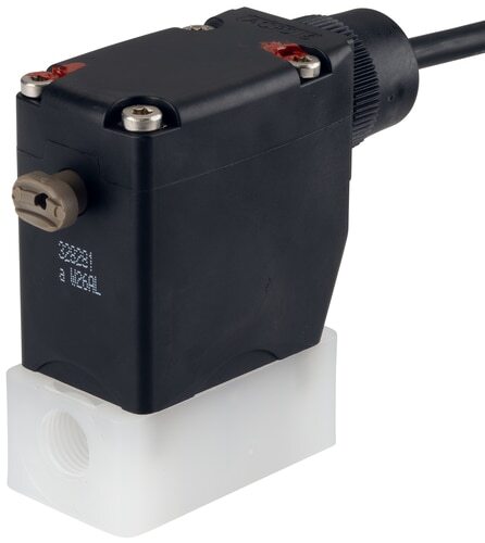 Solenoid Valve 3/2-Way G1/4'' Mixing PVDF FKM 0-6bar/87psi 24VAC/DC ATEX 0330 20050768