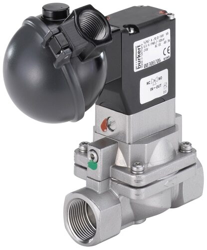 Solenoid Valve G1/2'' NC Stainless steel FKM 0.2-10bar/3-145psi 24VAC/DC Anti-Waterhammer ATEX 5282 355081