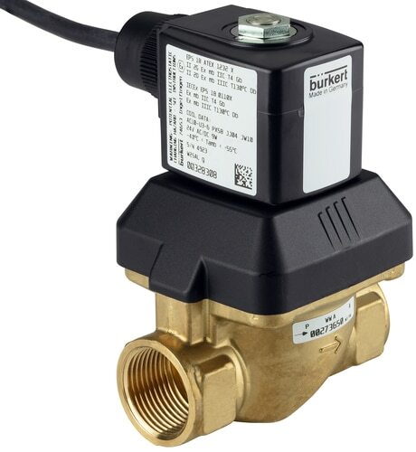 Magneetventiel NPT 3/8'' NC Messing FKM 0.5-10bar/7-145psi 24VAC/DC Anti-Waterslag ATEX 6213 376500