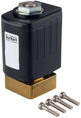 Solenoid Valve 40x40 mm SFB flange NC Brass FKM 0-8bar/116psi 24VDC 6027 318088