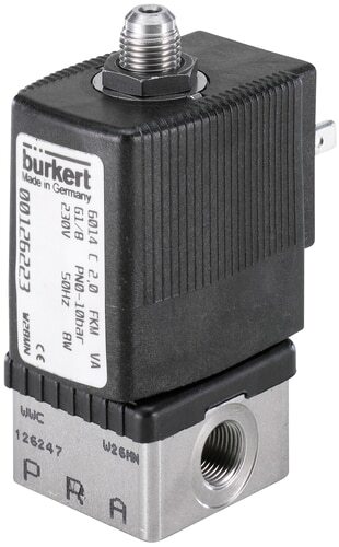 Solenoid Valve 3/2-Way G1/4'' NC Stainless steel FKM 0-4bar/58psi 24VDC 6014 247755