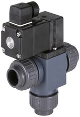 Solenoid Valve 3/2-Way 20 mm Glued Sleeves NO PVC FKM 0-1bar/15psi 230VAC Vacuum 0131 172866