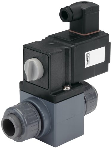 Solenoid Valve 3/2-Way NPT 3/8'' Diverting PVC FKM 0-1bar/15psi 120VAC Vacuum 0131 450791