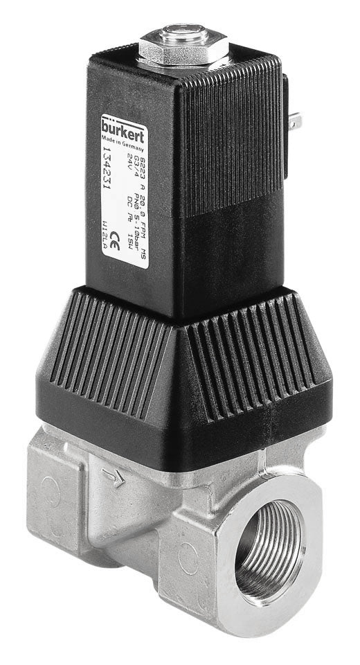 Magneetventiel NPT 1/2'' NC RVS FKM 0.5-10bar/7-145psi 24VDC 6223 458404