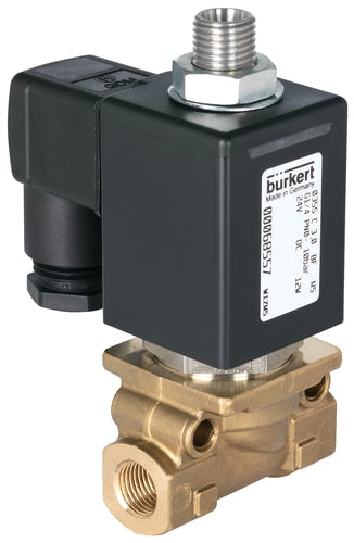 Solenoid Valve 3/2-Way G1/4'' NC Brass NBR 0-10bar/145psi 24VDC Vacuum 0355 68557