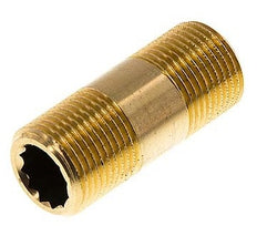G 1 1/2'' Messing Dubbele Pijpnippel 16 Bar DIN 2982 - 180mm