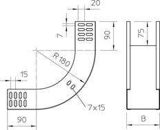 OBO RBV Bend/corner Piece Cable Tray - 7007009
