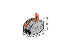 Wago 222 Wire Connector - 222-412 [50 Pieces]