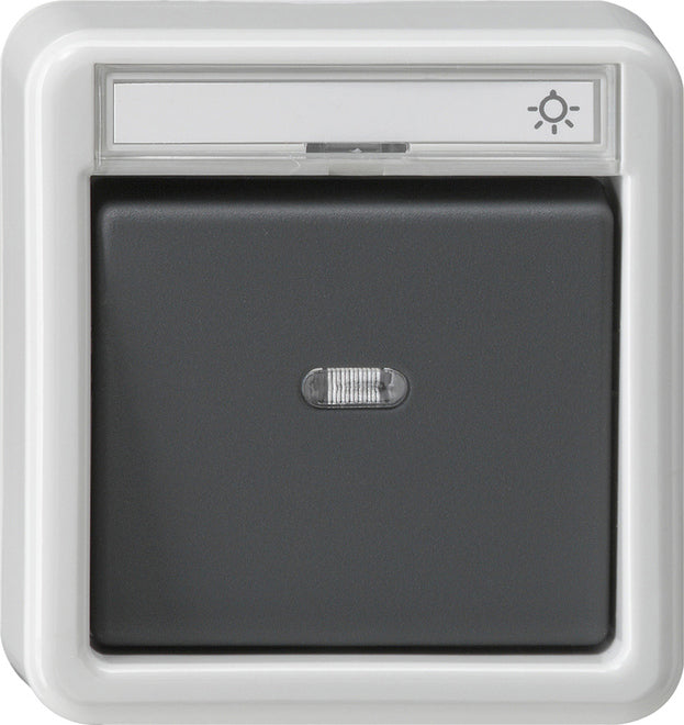 Gira Splash Proof Surface-Mounted Push Button - 015235